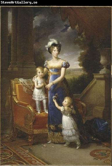 Francois Pascal Simon Gerard Portrait of la duchesse de Berry et ses enfants